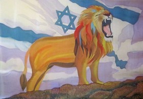 Leeuw van Israel verslindt Palestijnse gazelle