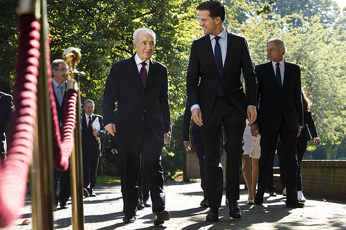 Shimon Peres en Mark Rutte