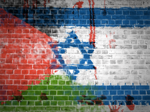israel-palestine-flags-wall
