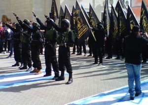 A rally in support of Islamic Jihad at Al-Quds University in East Jerusalem, in November 2013 (Courtesy of Matti Friedman)